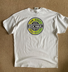 BNWT MR ZOGS SEX WAX BACK LOGO WHITE SURF TSHIRT XL