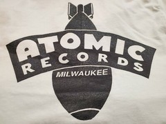 New! ATOMIC RECORDS Milwaukee BOMB LOGO Authentic T-Shirt S-M-L-XL-XXL-XXXL