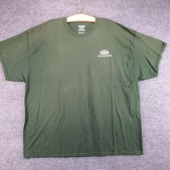Gildan Mens Co-Alliance Logo T-Shirt Green 3XL Crew Neck Polycotton Dry Blend
