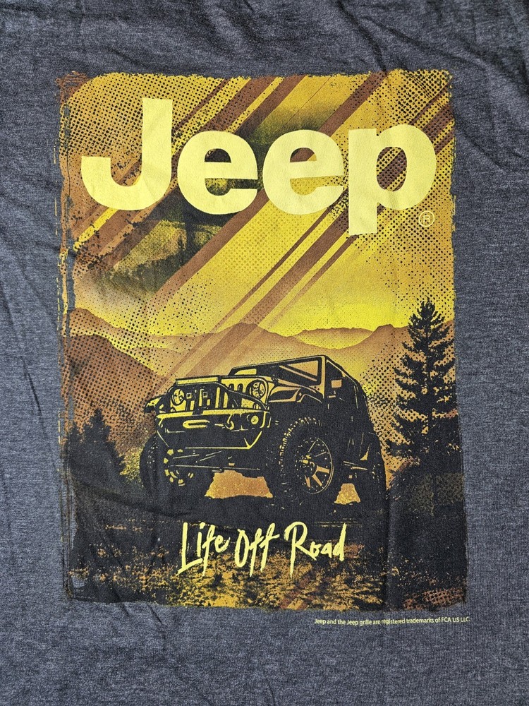 New Jeep Life Off Road T Shirt Grey Unisex 4×4 Offroad
