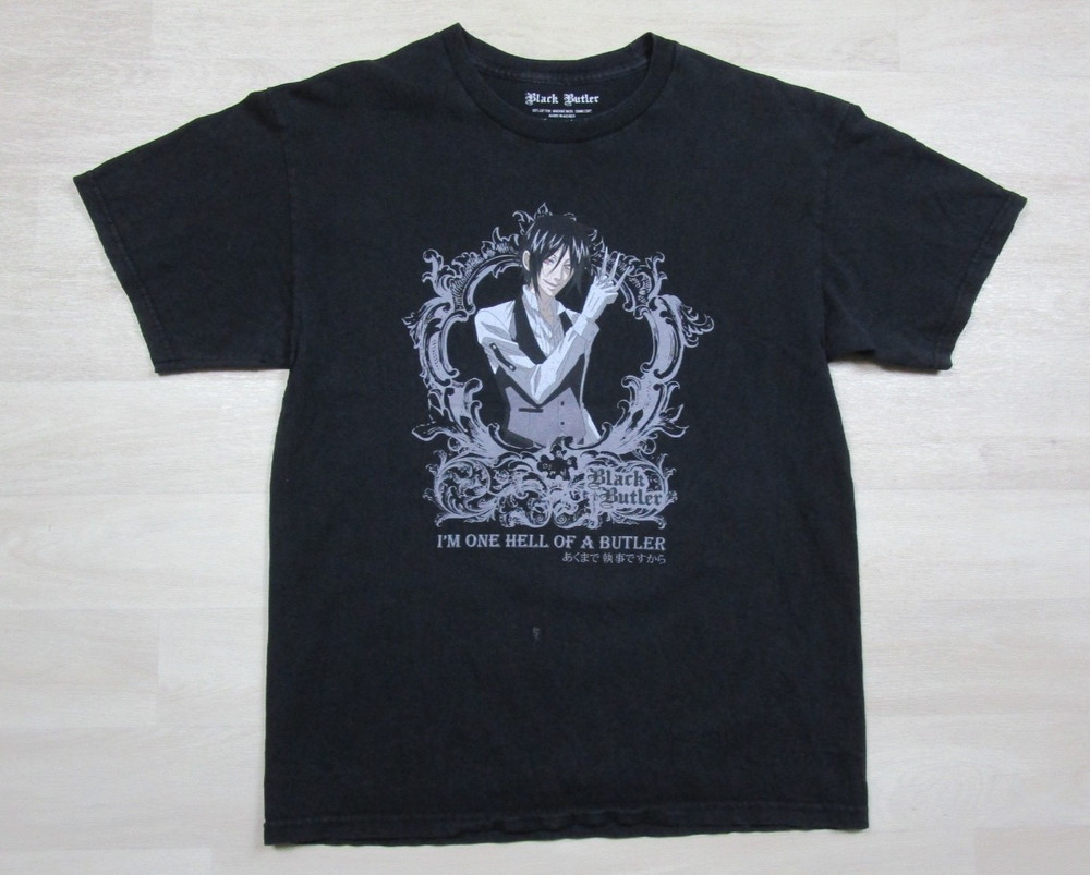 Black Butler One Hell of a Butler T-Shirt (L) Sebastian Michaelis Anime