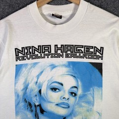Vintage Nina Hagen Shirt Mens Large White 80s Revolution Ballroom Banshees Band
