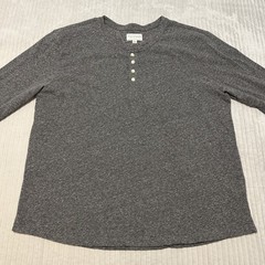 Tecovas Henley Shirt Mens Medium M Charcoal Gray Long Sleeve Heather Western