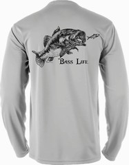 Long Sleeve Microfiber Fishing Boating UPF Sun Protection Bass Shirt