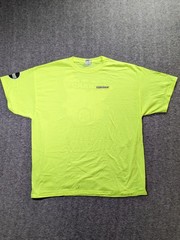 Menards Rheem Hi-Vis Neon Yellow T-Shirt 2XL Jerzees Dri-Power Active Eagle Logo
