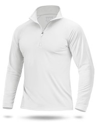 SPF Shirts for Men UPF 50 Shirts Long Sleeve Mens Quarter Zip Pullover Golf L…