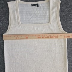 Asos Designs Textured Square Neck Tank Top in Ecru Cream Size Medium -Brand New!