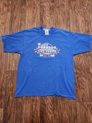 Vintage Pro B E Super Heavy Weight Shirt. Welcome To Las Vegas Blue Size XL