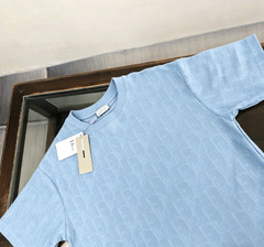 BUR*BERRY Men’s Light Blue Loose-Fit Short-Sleeve T-Shirt L