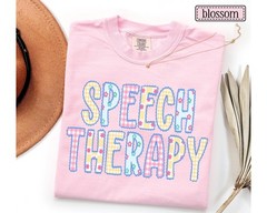 Speech Therapy Shirt Cute SLP SLPA Therapist Graphic Tee Gift