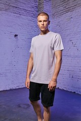 Build Your Brand T-shirt round-neck – Fine cotton, Set-in sleeves (B)