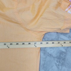Maceoo Mens 4XL Orange Geometric Short Sleeve Shirt Casual Italian Cottton