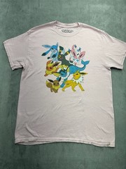 Pokémon Eeveelutions Group Graphic T-Shirt Pink Size Small