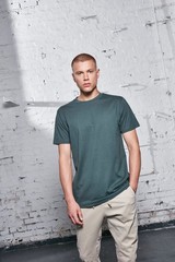 Build Your Brand T-shirt round-neck – Fine cotton, Set-in sleeves (B)