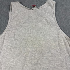 Fruit of the Loom Tank Top Mens L Gray Solid Blank Basic Undershirt Crew Made US