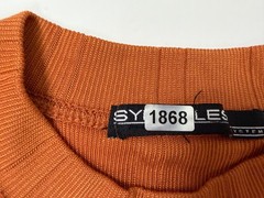 Vintage 90s Y2K Ribbed Shirt Men Large Silky Stretchy Polyester Burnt Orange