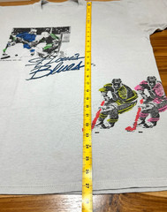 Vintage 90s St Louis Blues T-Shirt XL 1991 Wrap Around Neon Single Stitch NHL