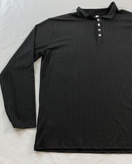 men’s Gildan t-shirt size 5XL black long sleeve rib cuff pull-on cotton