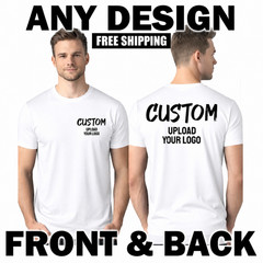 Bulk Lot of 100 Custom Printed T-Shirts Front Back Print Gildan Unisex T-Shirt