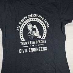 Port & Company Ring Spun Fan Favorite Black Civil Engineering Graphic Tee S