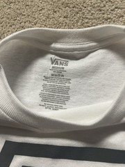 VANS Classic Logo T-Shirt White Size Medium