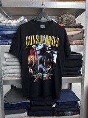 Guns And Roses Vintage 90s Single Stitch double L print Euro bootleg t-shirt