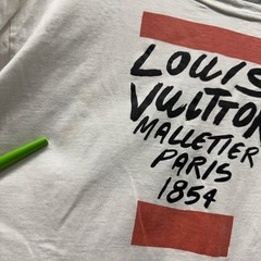 Louis Vuitton T-Shirt Mens Large Malletier Paris 1854 White Graphic Tee