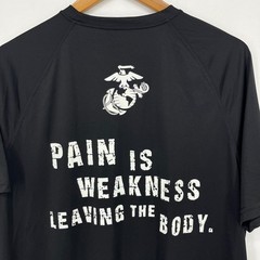 USMC Marines Short Sleeve T-Shirt Men’s Size L Black Moisture Wicking USA NWOT