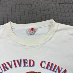 Vintage Lai See Shirts T Shirt Men’s XL White I Survived China Single Stitch