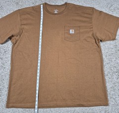 Carhartt Mens 2XL Pocket Tshirt Brown Short Sleeve FLAW
