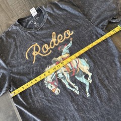 Cowboys Shirt Mens XL Blk/gray Graphic Rodeo Cowboy Horse Western Lotus Fashion