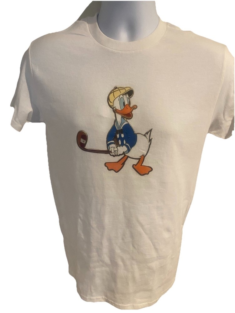DONALD DUCK GOLFING MENS SHORT SLEEVE T-SHIRT SIZE 2X LARGE NEW