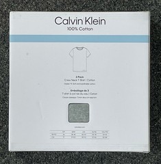 Calvin Klein Classic Fit Crew Neck T-Shirt 3-Pack Black White Grey Size Medium
