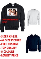 Your Image Photo Here Custom Top Jumper Personalised Stag Hen Gift (Sweatshirt)