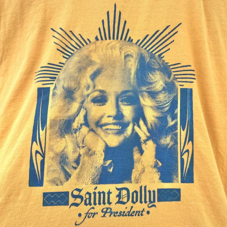 Vintage Dolly Parton Saint Dolly daisy color T-shirt reprint VK12178
