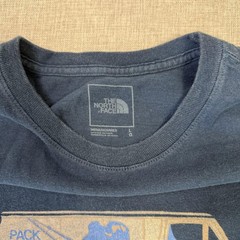 The North Face Shirt Mens Large Blue Crew Neck Short Sleeve Pack Van Graphic