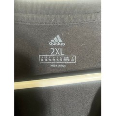 Adidas XXL black mens T-Shirt w/gold design-used good condition