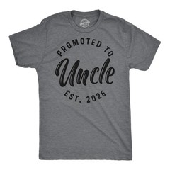 Mens Funny T Shirts Promoted To Uncle 2026 Sarcastic Family Tee For Men