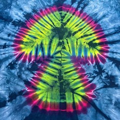 Vintage 90s T shirt All Sport Sz Large blue diamond pleated tie-dye cotton Y2K