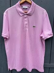 NWT Lacoste Polo Shirt Men’s (XXL) Short Sleeve Classic Alligator Pink Slim Fit