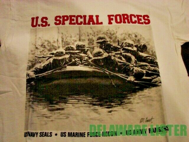 Military U.S. Special Forces Navy Seals Recon White T-shirt Many size Available