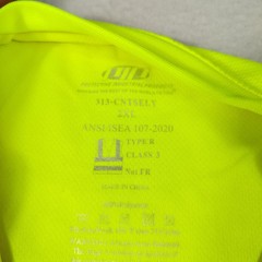 PIP Hi-Vis Shirt Mens 2XL Safety Yellow Short Sleeve Reflective Tape Class 3