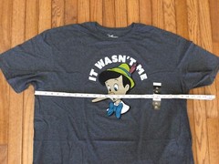 New Disney Pinocchio it Wasnt Me Men’s Gray Tee T-shirt Shirt Sz 3XL (54-56)