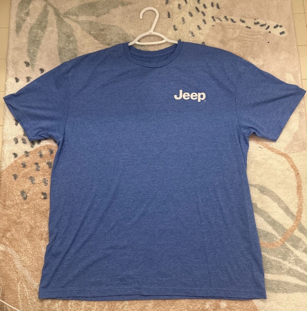 Jeep Duck Yeah Graphic T-Shirt XL Blue Jedco Soft Tee USA Flag Duck