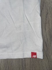 New Balance Stacked T-Shirt Size Boys Medium (10/12) White/Black RN# 63619