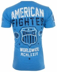 AMERICAN FIGHTER North Carolina Blue Athletic Men Crewneck T-shirt L-3XL NWT