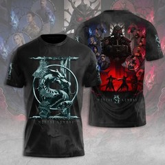 Mortal Kombat 2 Movie Shirt 2026 Shao Kahn All Over Print Graphic Black Tee Men