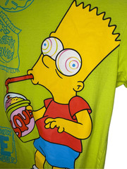 The Simpsons Men’s Medium Bart Simpson Graphic T-Shirt Lime Green