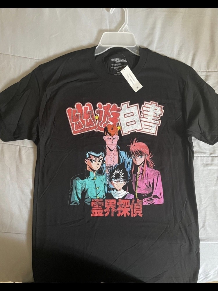 Yu Yu Hakusho Anime T-Shirt Black Adult Swim Funimation all size available