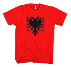 ALBANIA COUNTRY SEAL FLAG Red Cotton Adult Unisex T-Shirt Tee Top